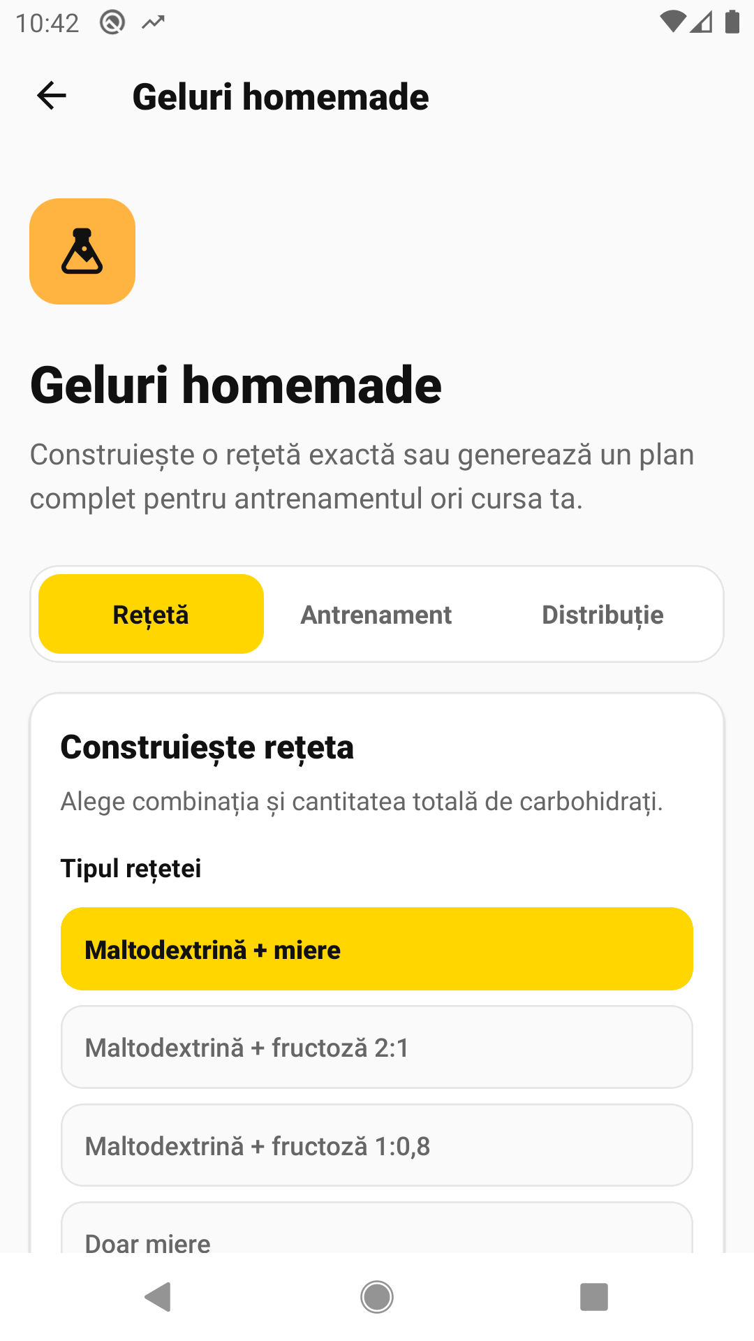 Tribro energy gel calculator